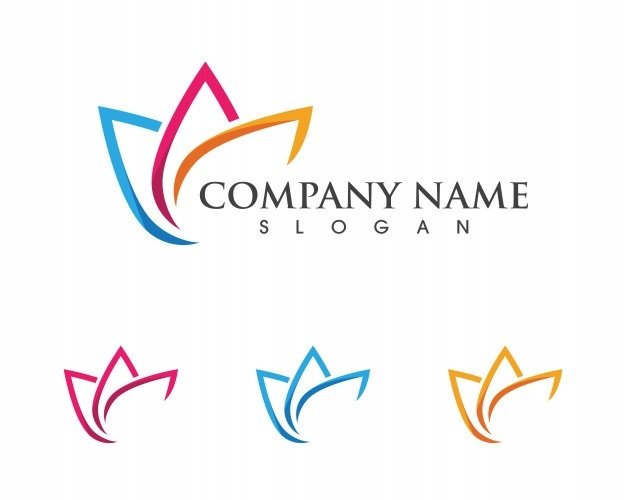 Mẫu logo đẹp thiết kế từ hoa sen