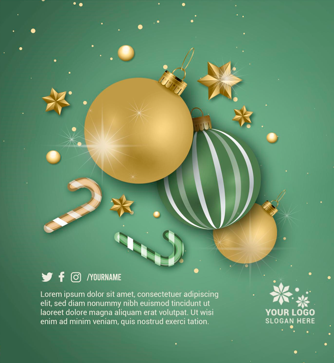 Mẫu thiết kế Merry Christmas đơn giản: Thổi làn gió an lành và hạnh phúc của mùa Thánh lễ (5)