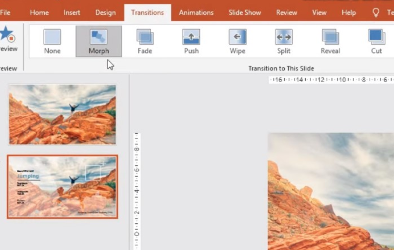 Hiệu ứng Morph trong Powerpoint