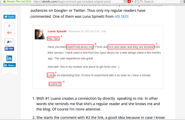 Backlink Blog Comment