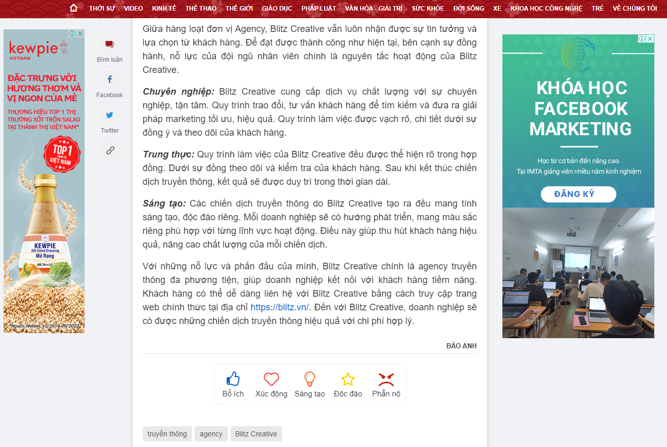 Backlink từ báo mạng