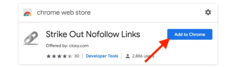 Strike Out Nofollow Links